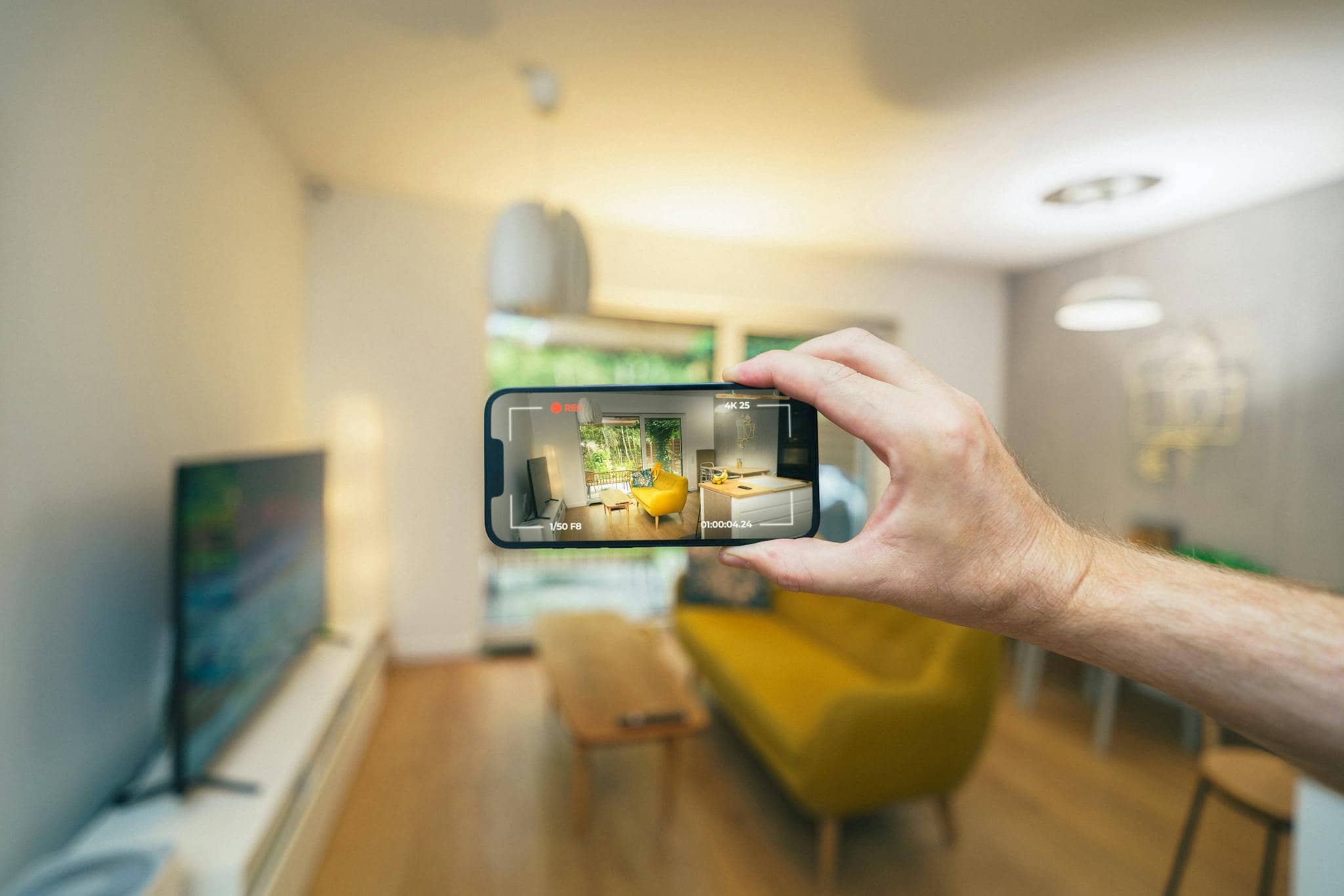 Smartphone record real estate video tour app